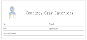 Courtney Gray Interiors Gift Certificate