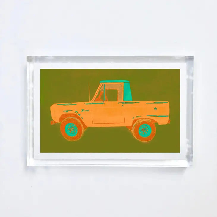 #11 Bronco Print With Acrylic Frame