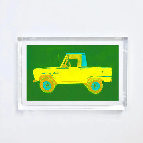 #23 Bronco Print With Acrylic Frame