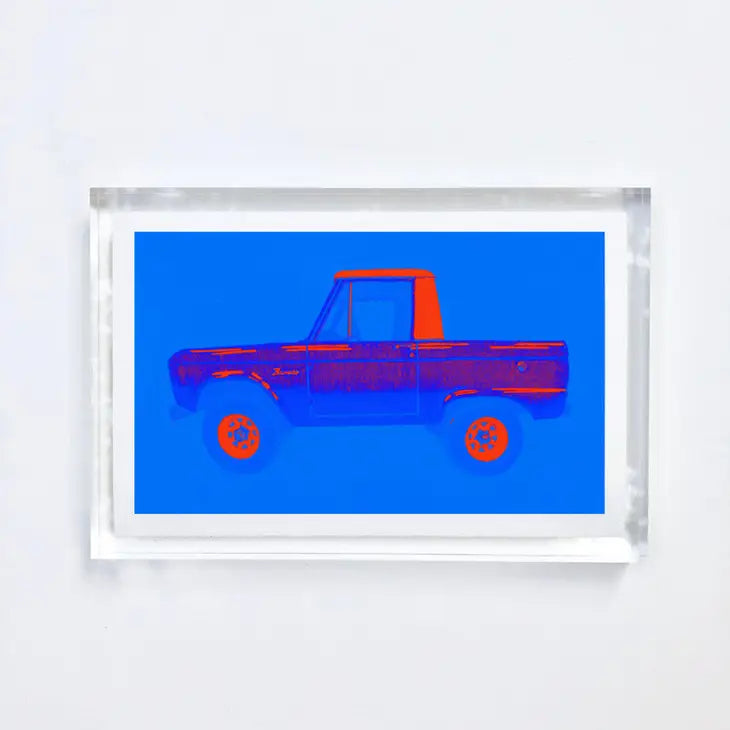 #2 Bronco Print With Acrylic Frame