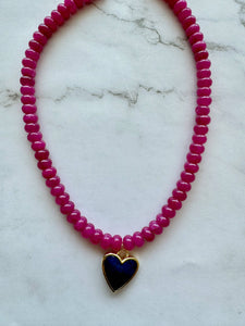 Caia Necklace New Colors Added! : Amazonite with Red Star Quartz,