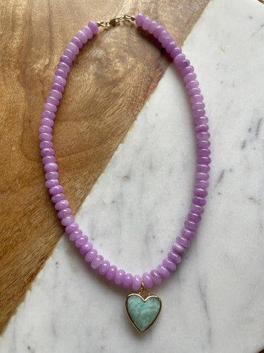 Caia Necklace New Colors Added! : Lavender Jade with Amazonite