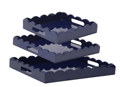 Small Lacquer Tray, Navy