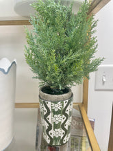 Load image into Gallery viewer, Ikat Bud Vase with artificial juniper tree