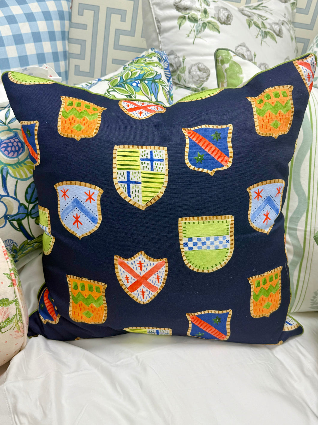 Ruffin, Indigo Pillow, 22