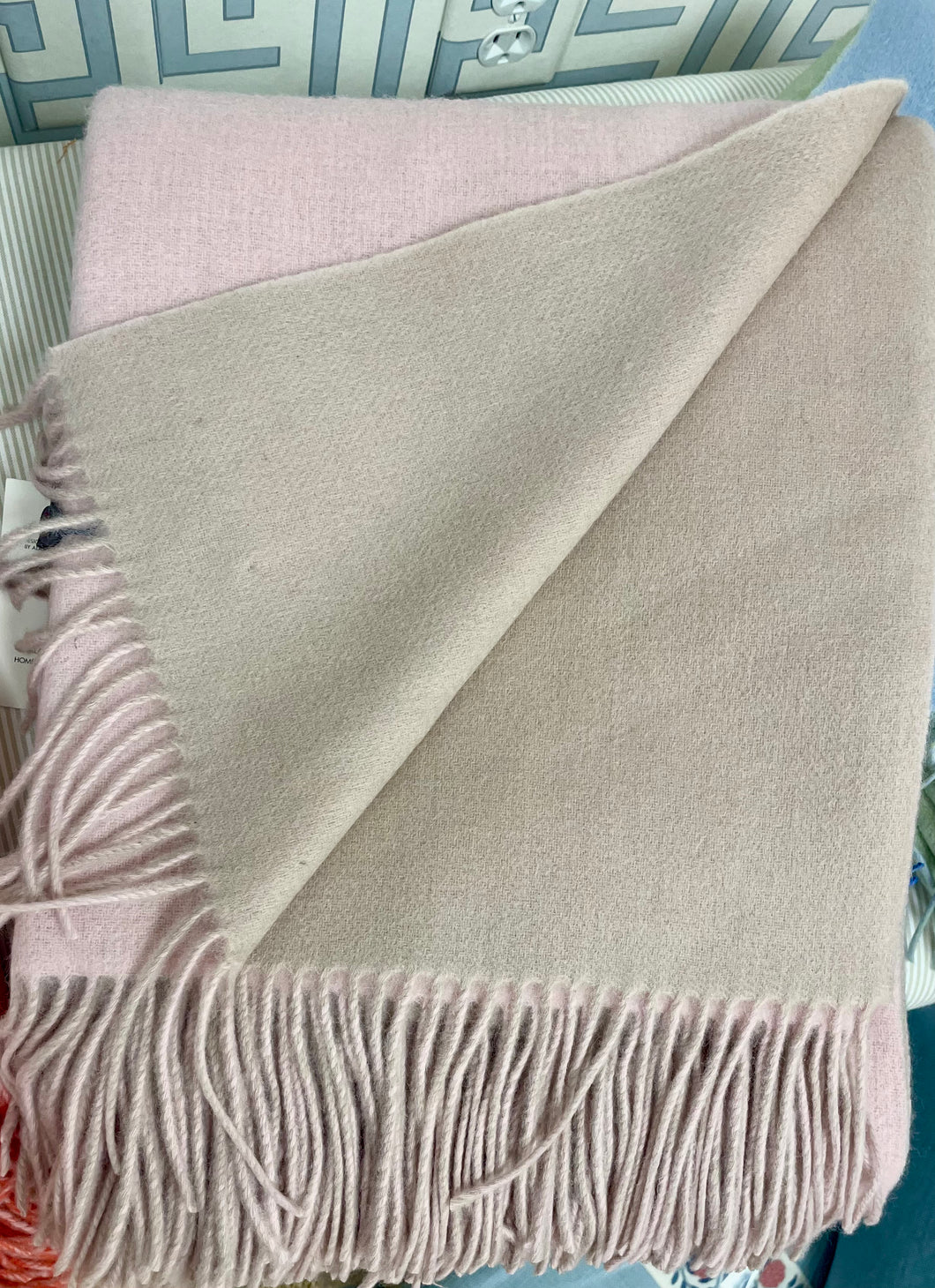 The Double Face Classic Throw - Bisque & Pink Sand