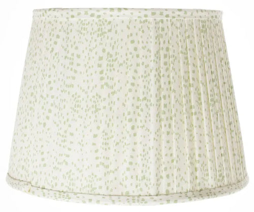 Stunning New Pleated Soft Green Dot Lampshade
