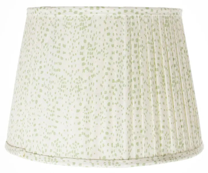Stunning New Pleated Soft Green Dot Lampshade