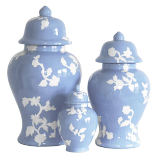 Chinoiserie Dreams Ginger Jars in Serenity Blue: Medium