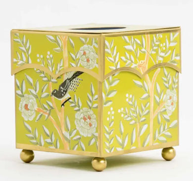 Green Chinoiserie Tissue Box