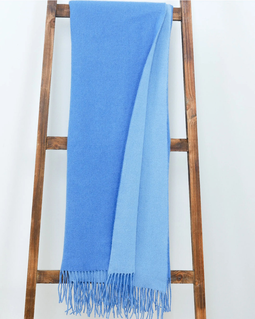 The Double Face Classic Throw - Carolina Blue and Bay Blue