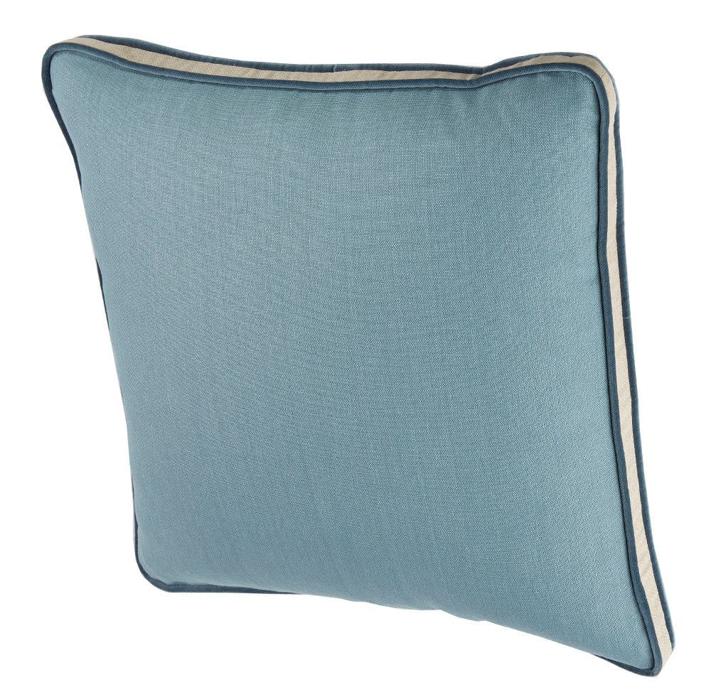 Cypress linen and velvet gusset pillow