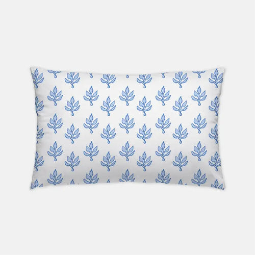 Flora Lumbar Pillow-Indoor Outdoor - Blue