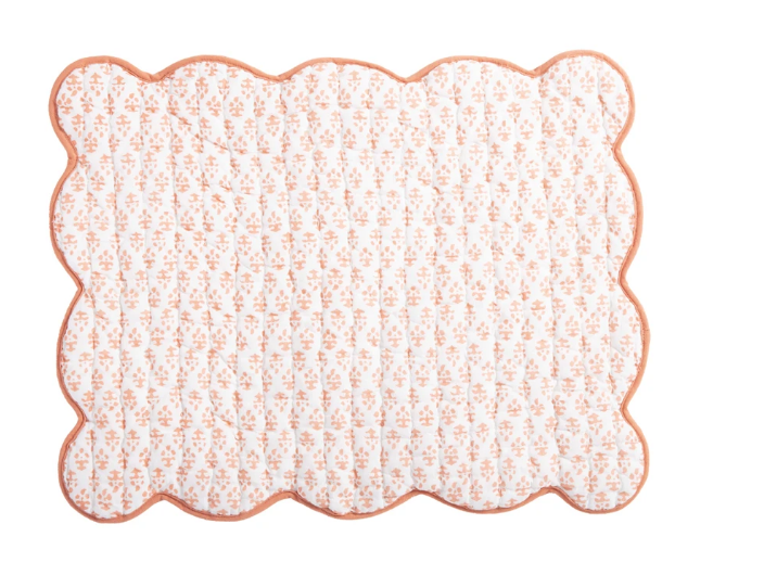 Batik Bedding, Boudoir Sham / Coral