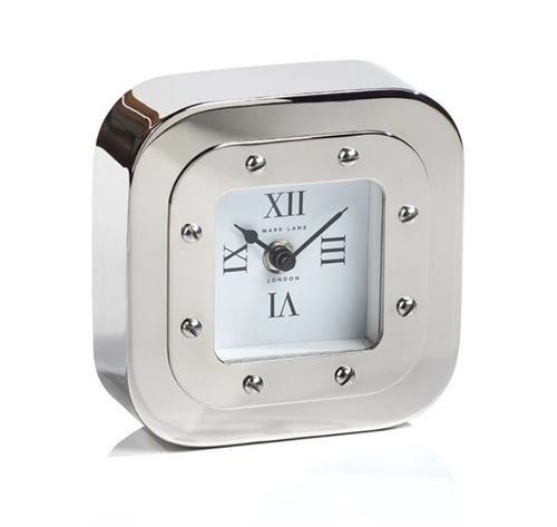 Nickel Table Clock, Small
