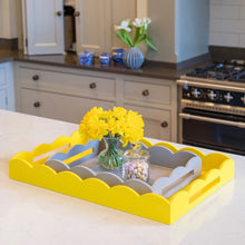 Load image into Gallery viewer, Large lacquer scallop tray, Yellow